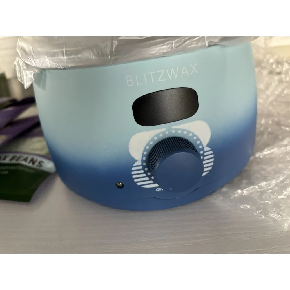 BLITZWAX Waxing Kit for Men, Hard Wax Warmer for Face, Arms, Legs
